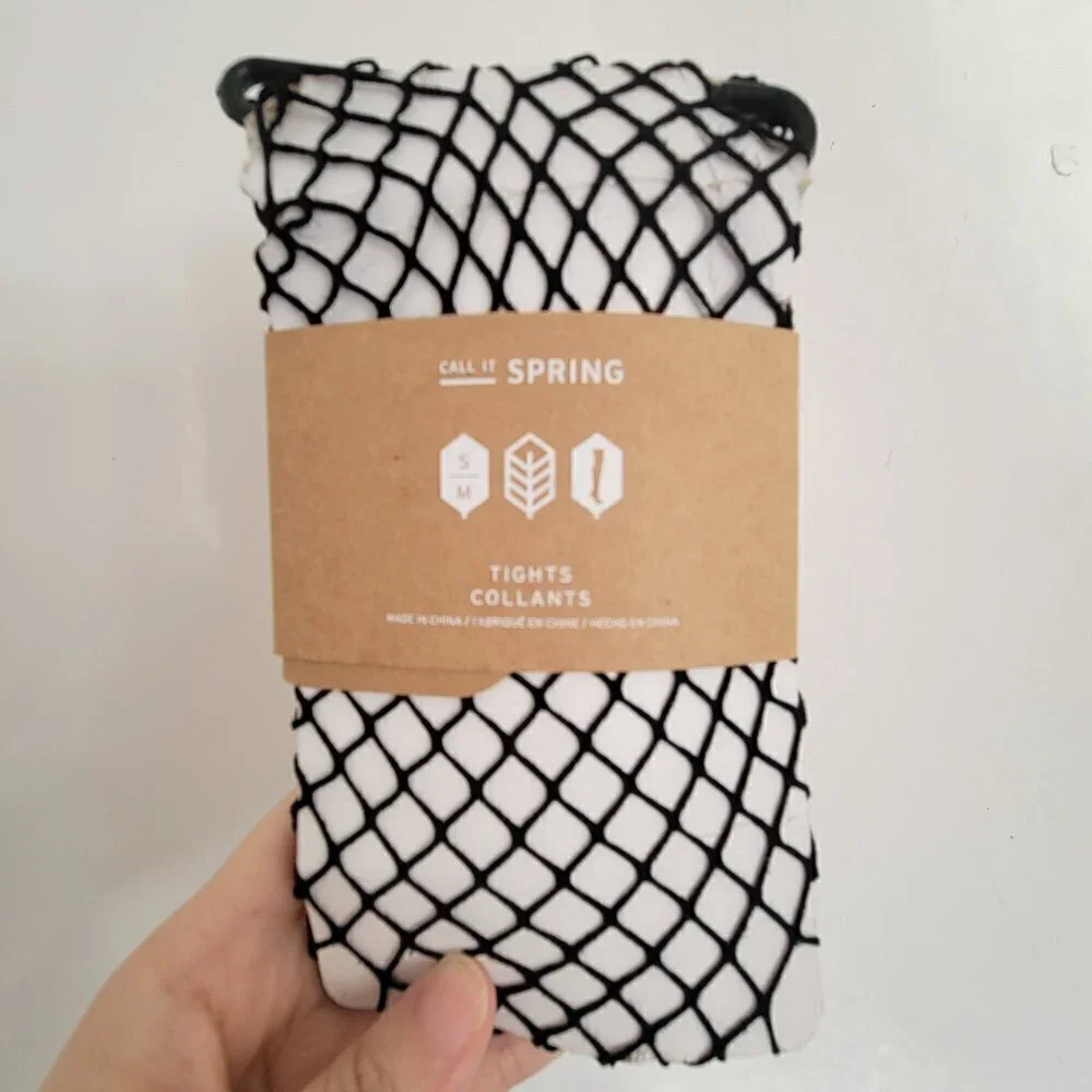 NEW Call It Spring Fishnet Tights Collants Black Size Small / Medium